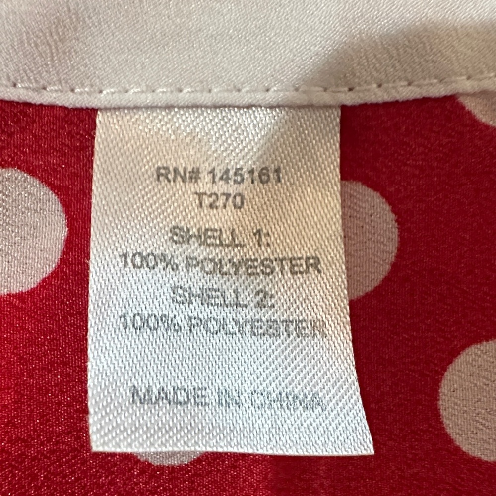 C Red and White Polka Dot Top - Picture 9 of 9